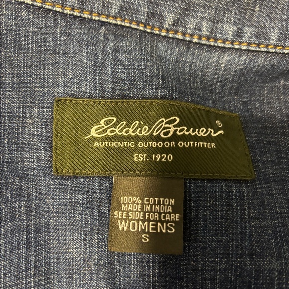 Vintage Eddie Bauer Denim Women’s Chore Jacket Size S - Picture 9 of 11